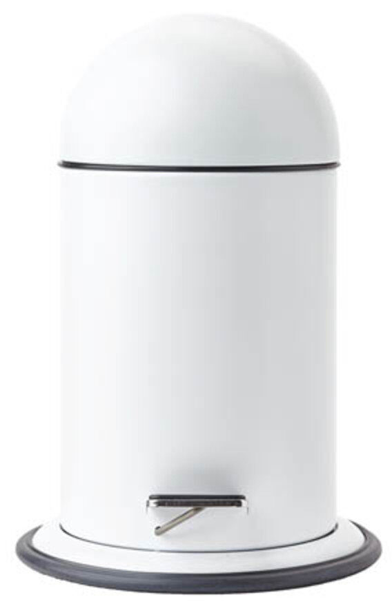 Ona pedal bin, 3 liters - White