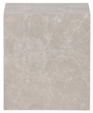 Table d'appoint design "York high" 40 x 40 cm - aspect marbre Beige