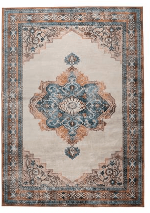 Carpet Mahal Blue/Brick 200 x 300 cm