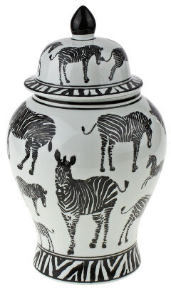 Design lidded vase "Zebra" Ø 21 / height 34 cm