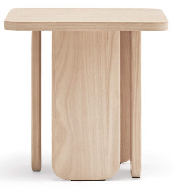 Table d'appoint design "ARQ" Natural 48 x 48 cm
