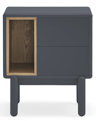 Design side table and bedside table "Corvo" anthracite