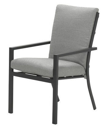 Chaise de jardin haut de gamme "SENJA" - Carbon Black / Gris