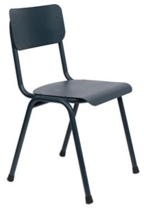 Garden chair "Back to School" - blue gray