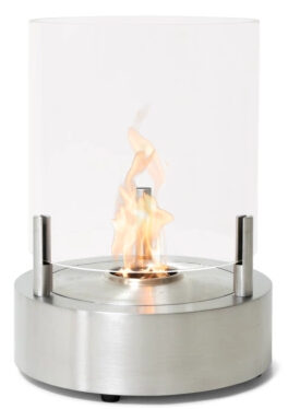 Bio-ethanol designer fireplace T-LITE 3 - silver