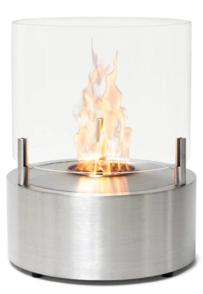Bio-ethanol designer fireplace T-LITE 8 - silver