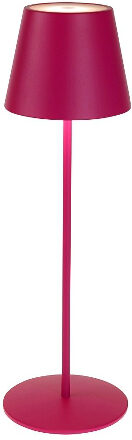 Indoor/outdoor LED table lamp "Lys" with rechargeable battery, color change and USB cable - Magenta