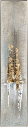 Handgemaltes Bild „Slim Beige & Gold“ 29 x 129 cm