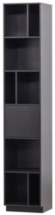 Solid modular shelf "Finco", 210 x 40 cm - deep black