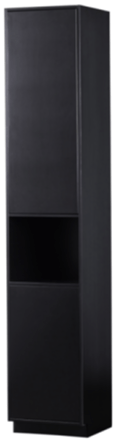 Solid modular cabinet "Finco" 210 x 40 cm, 2 doors - deep black