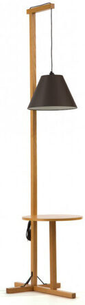 Floor lamp "Champion" with side table - Black