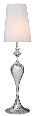 Floor lamp "Lucie" Ø 40 x 160 cm - White/Silver