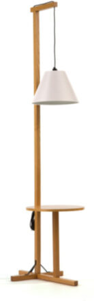 Floor lamp "Champion" with side table - White