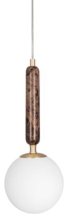 Pendellampe „Torrano“ Ø 15 cm mit braunem Marmor