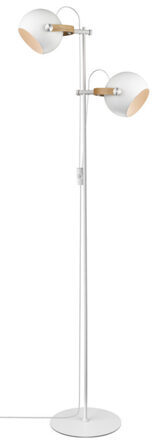 Flexible Stehlampe D.C. Weiss/Eiche, 150 cm