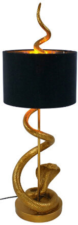 Design Tischlampe „Schlange Kaara“, Schwarz