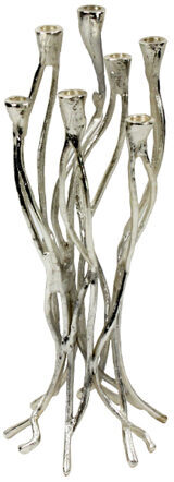 Giant candle holder "Roots" Ø 25 / height 63.5 cm - silver
