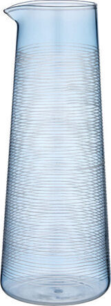 Water Pitcher Linear Etched Blue 1.2 Liter