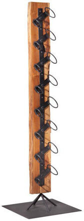 Solid wine rack "Barracuda" recycled teak 140 x 40 cm