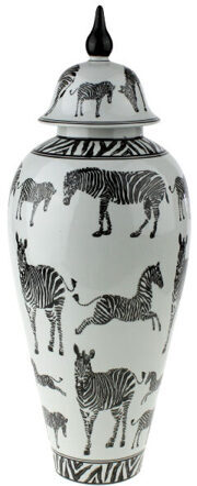 Design lidded vase "Zebra" Ø 23 / height 60 cm