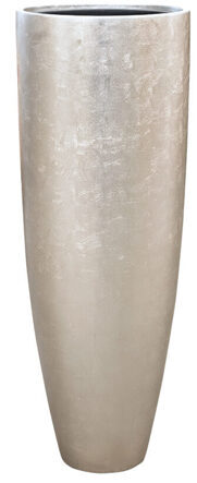 Hoher Blumentopf „Metallic Silver Leaf Partner“ Ø 34/ H 90 cm - Light Champagne Matt