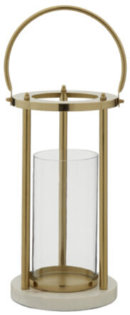 Large lantern / lantern "Martina" with marble base 39 cm