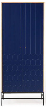 Garderobenschrank Lia Blue 190 x 80 cm