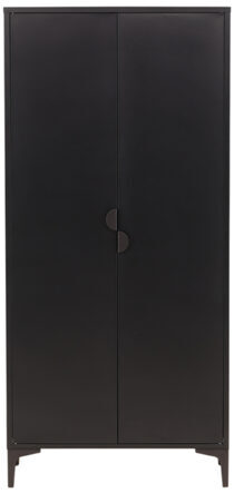 Armoire stylée à 2 portes "Piring" 183 x 85 cm, noir