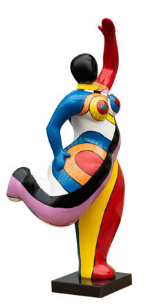 Handgefertigter Design Skulptur „Hommage an Niki de Saint Phalle VII in XL“ 114 x 47 cm