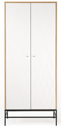 Wardrobe Mia White 190 x 80 cm