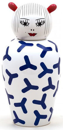 Canopie design lidded vase "Zoe" porcelain