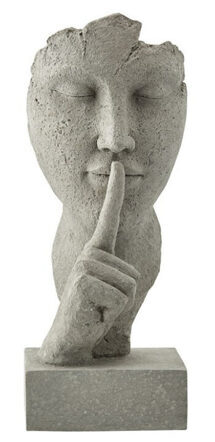 Dekorationsfigur „Serafina Finger auf Mund“ 28.5 x 10.5 cm
