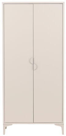 Armoire stylée à 2 portes "Piring" 183 x 85 cm, beige