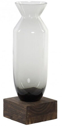Glass vase "Wooden" 33.5 cm