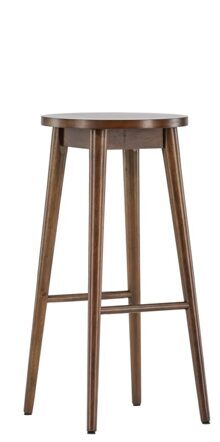 Solid wood bar stool "Mollösand" - Mocca