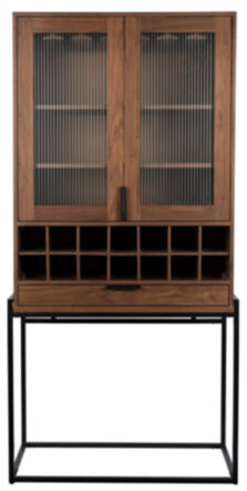 Bar cabinet Travis Walnut 88.5 x 180.5 cm