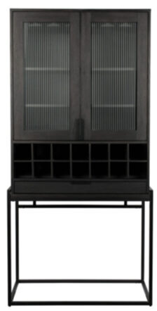 Bar cabinet Travis Black Oak 88.5 x 180.5 cm