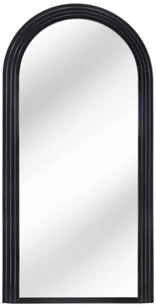 Grosser Design Wandspiegel „Art Deco“ 80 x 160 cm, Schwarz