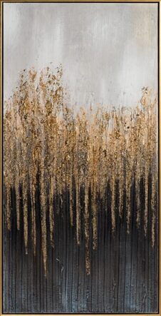 Hand painted framed picture "mysterious forest" 52 x 102 cm