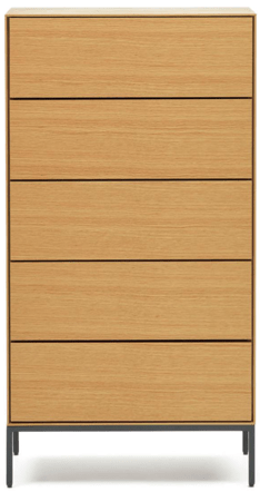 Design chest of drawers "Valencia" 60 x 114 cm - oak/black
