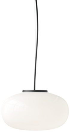 LED Design Pendellampe „Karl-Johan“ aus mundgeblasenem Opalglas, Ø 40 cm