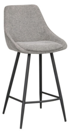 Bar chair Sina, textured fabric gray