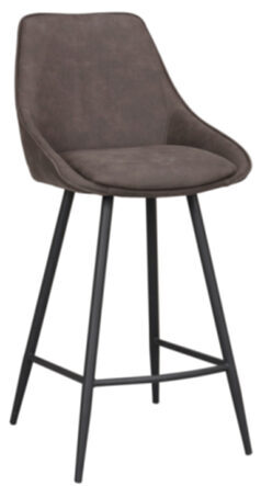 Bar chair Sina, microfiber dark gray