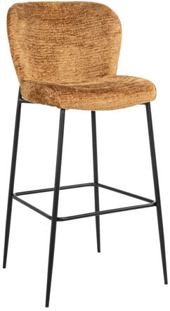 Chaise de bar design "Darby" Cognac Fusion, hauteur d'assise 76 cm