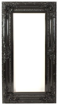 XL decorative baroque frame "Venice" 80 x 150 cm - black