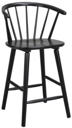 Solid wood bar stool "Carmen" black