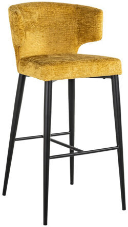 Chaise de bar design "Taylor" Mustard Fusion, hauteur d'assise 76 cm