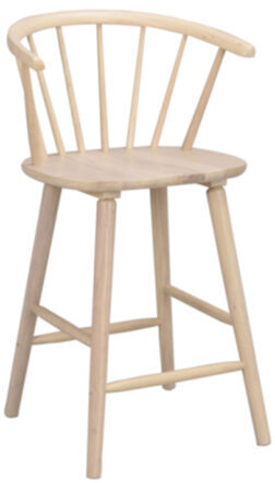 Solid wood bar stool "Carmen" White wash