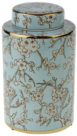 Design lidded vase "Cherry Blossom Sakura" Ø 15 / height 26 cm