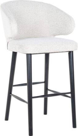 Design bar chair "Indigo" - White Bouclé